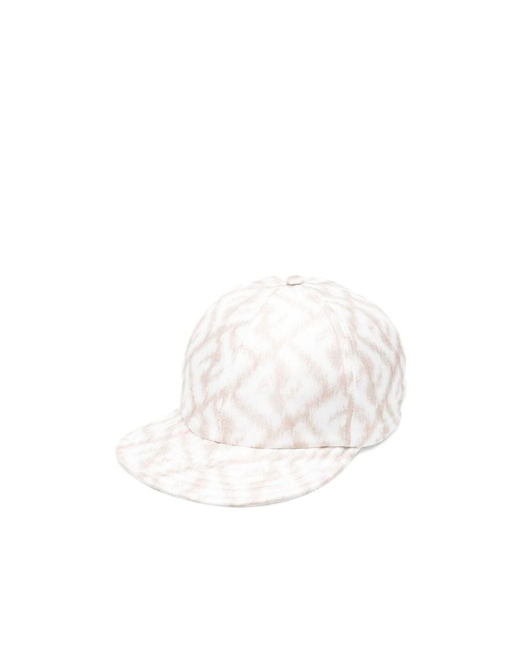 Fendi White Ff Patterned Baseball Cap for men