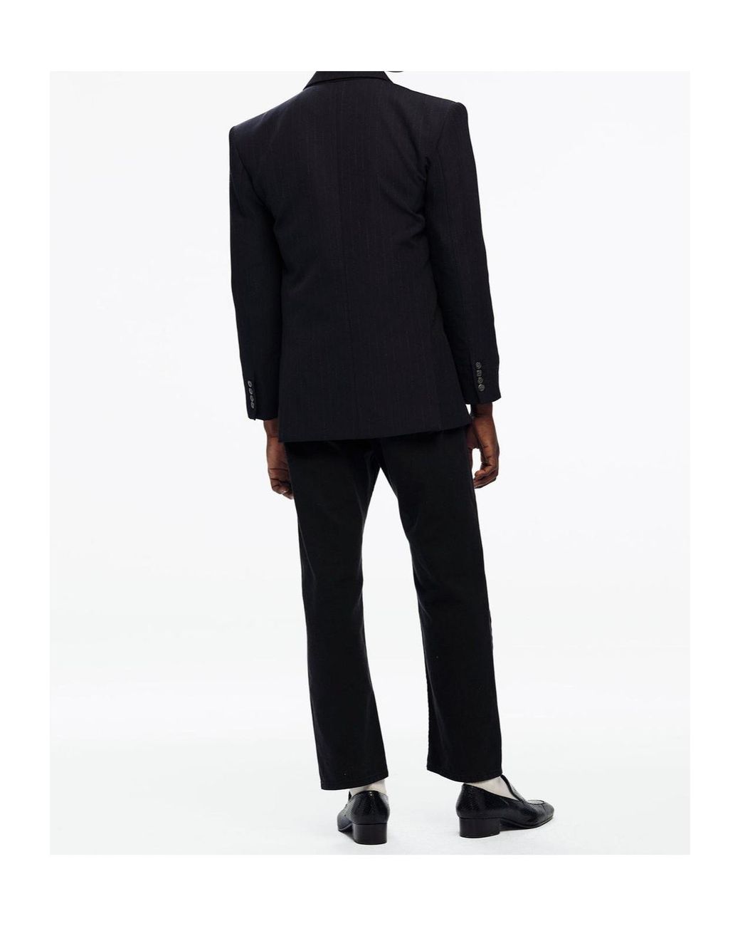 Willy Chavarria Blue Double-Breasted Suit Jacket for men