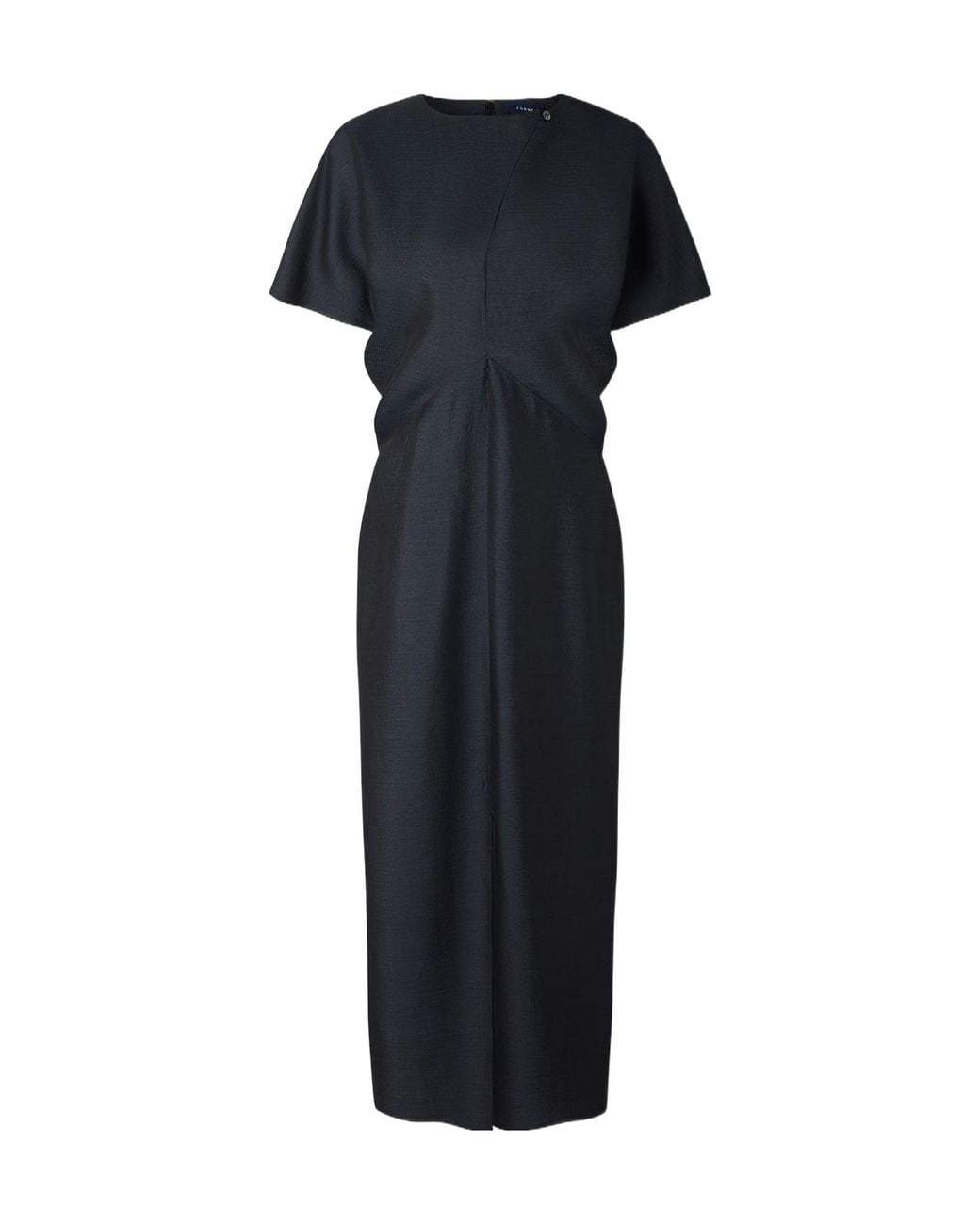 Soeur Black Ella V-Neck Short-Sleeve Midi Dress