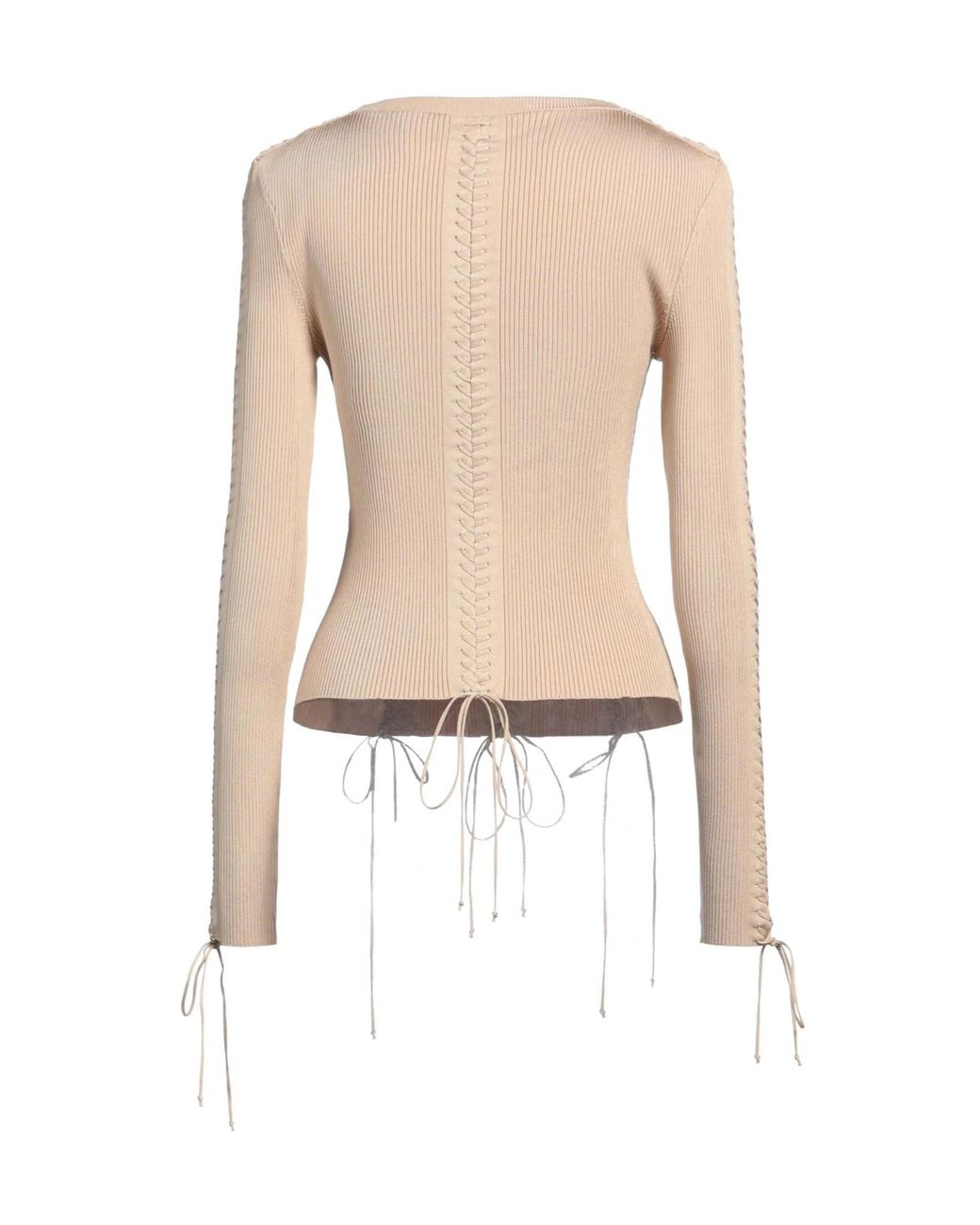 Dolce & Gabbana Natural Solid Crew Neck Knit Long Sleeve