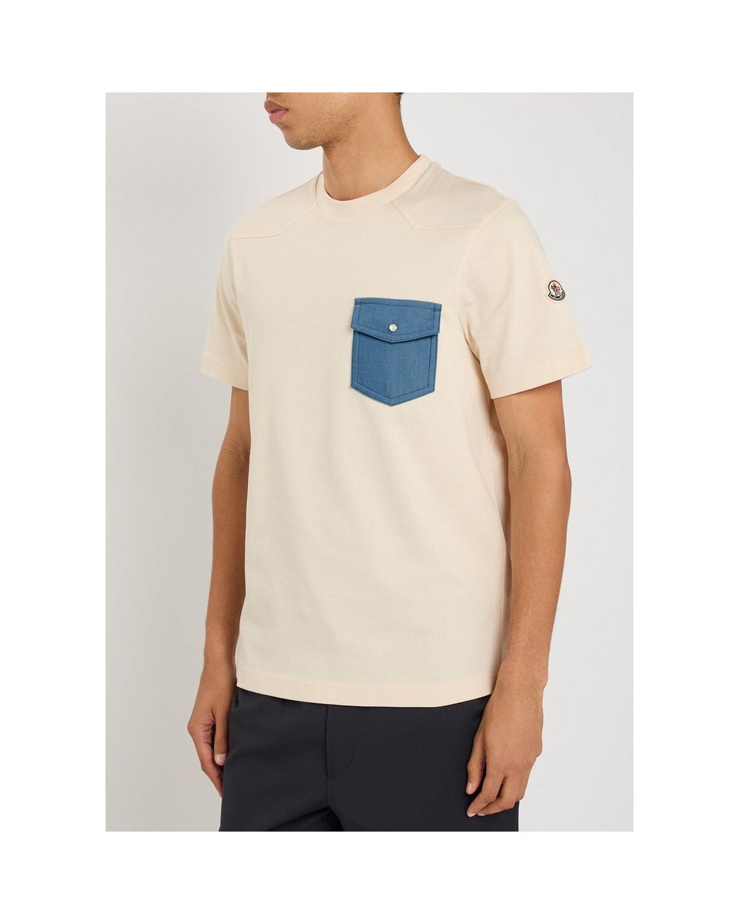 Moncler White Crew-Neck Short-Sleeve T-Shirt for men