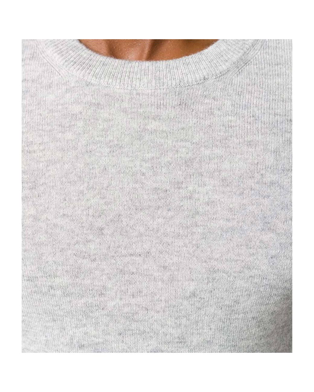 Brunello Cucinelli Gray Crewneck Knitted Jumper for men