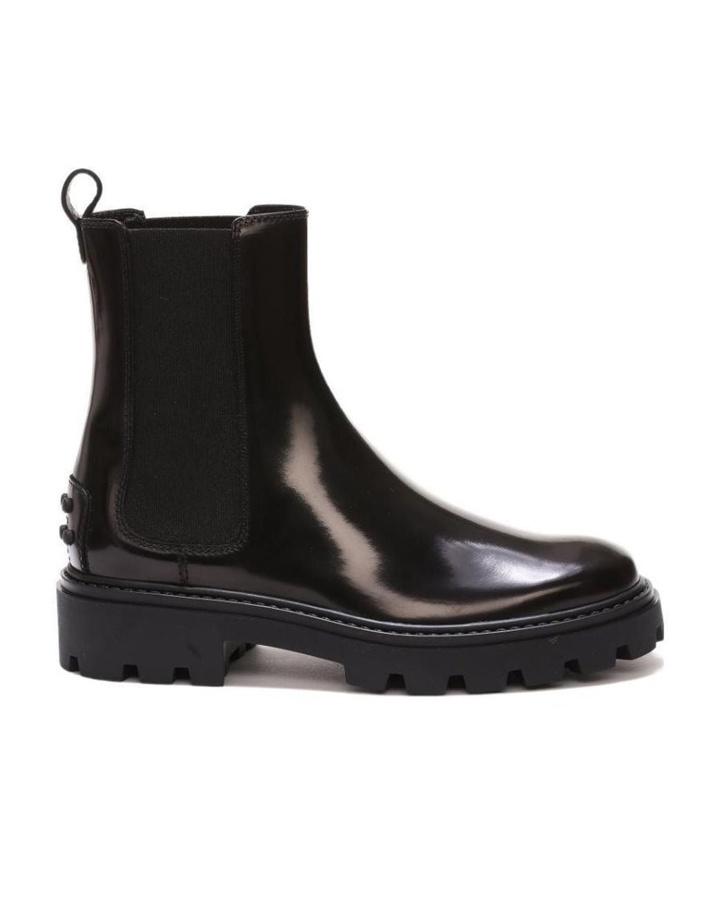 Tod's Black Studded Chelsea Slip-On Boots