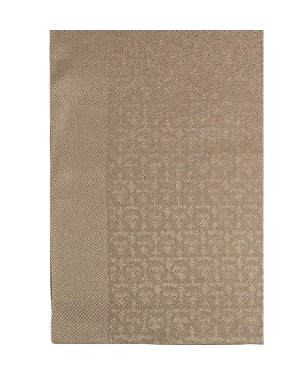 Ferragamo Natural Fringed Scarf