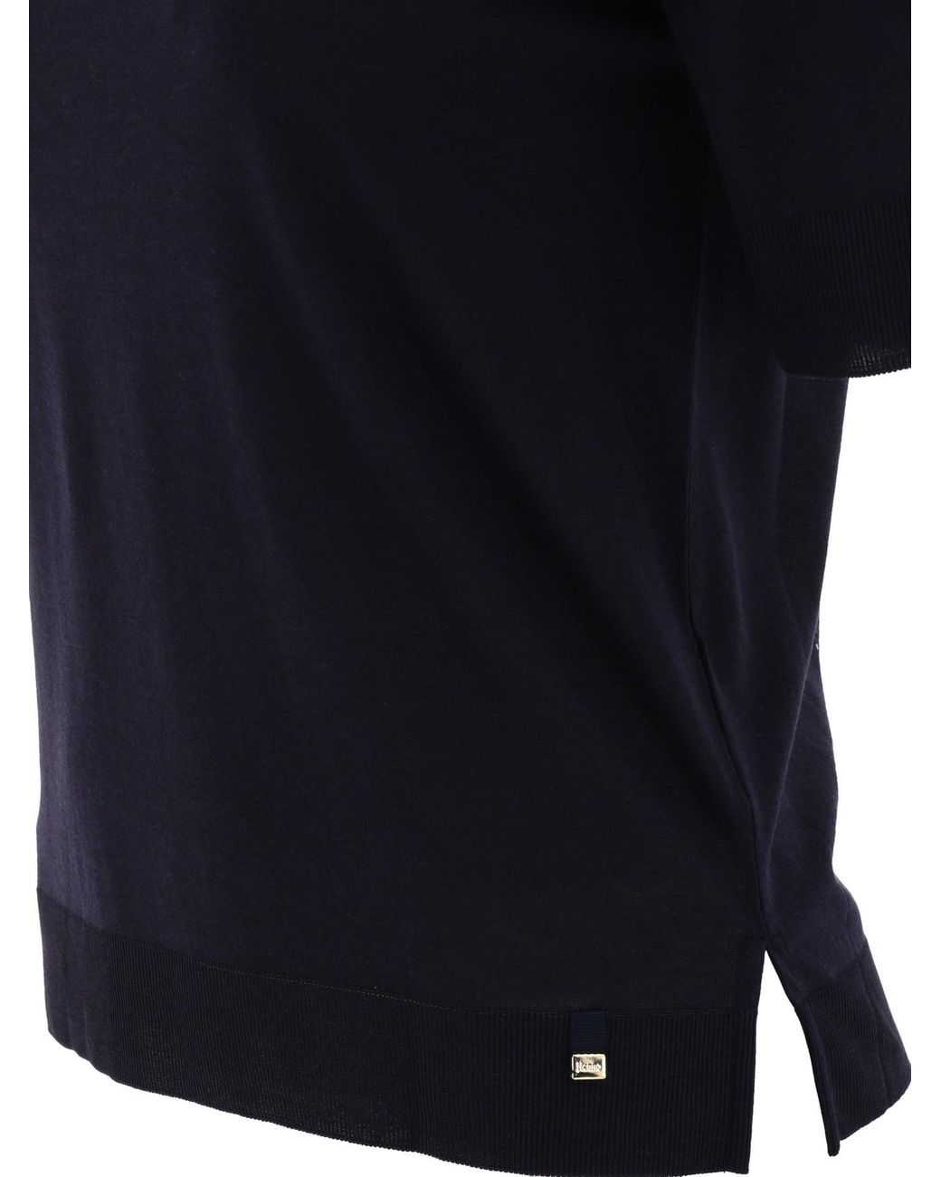 Herno Black Short-Sleeved Crewneck Knitted Jumper