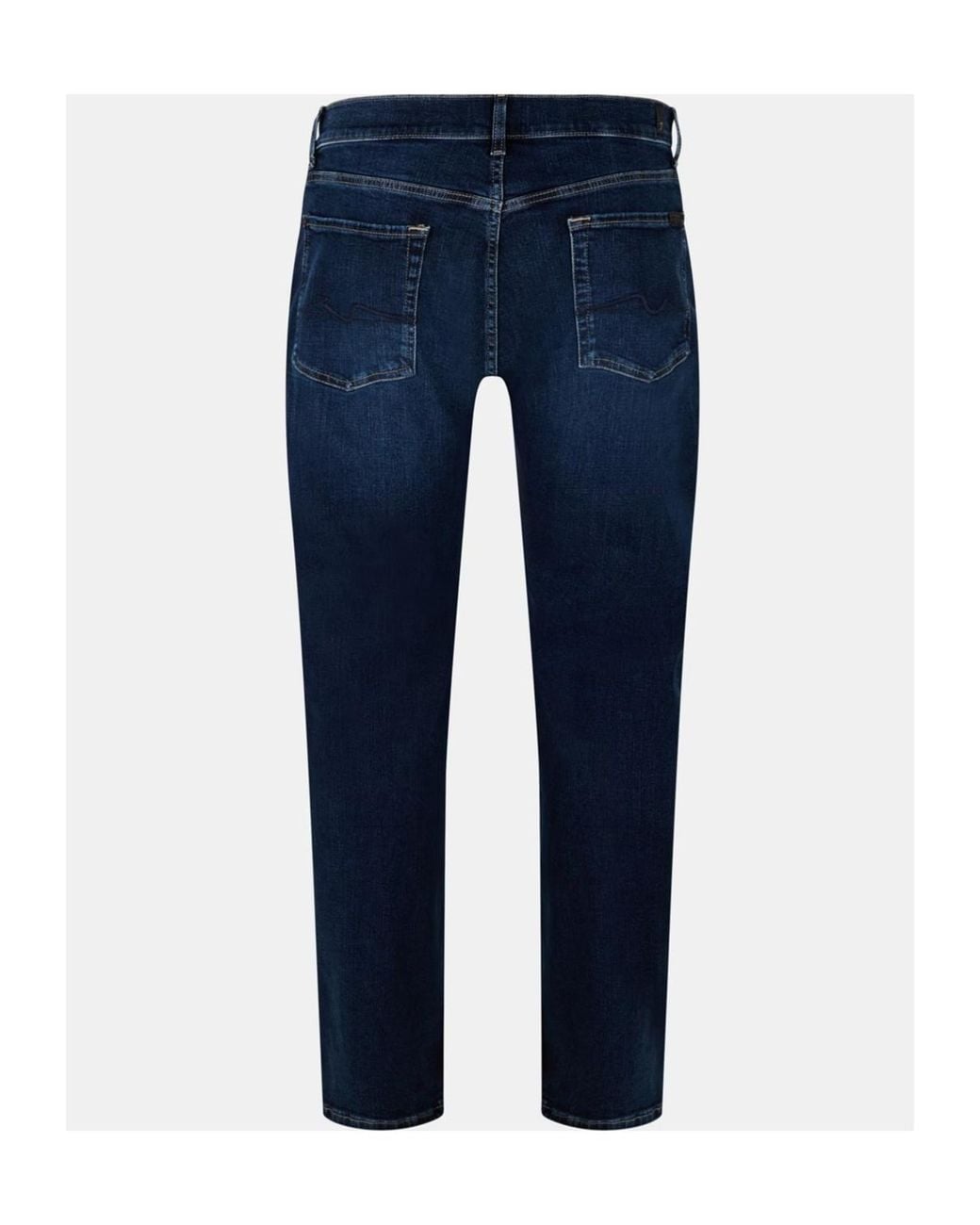 7 For All Mankind Blue Straight Leg Jeans for men
