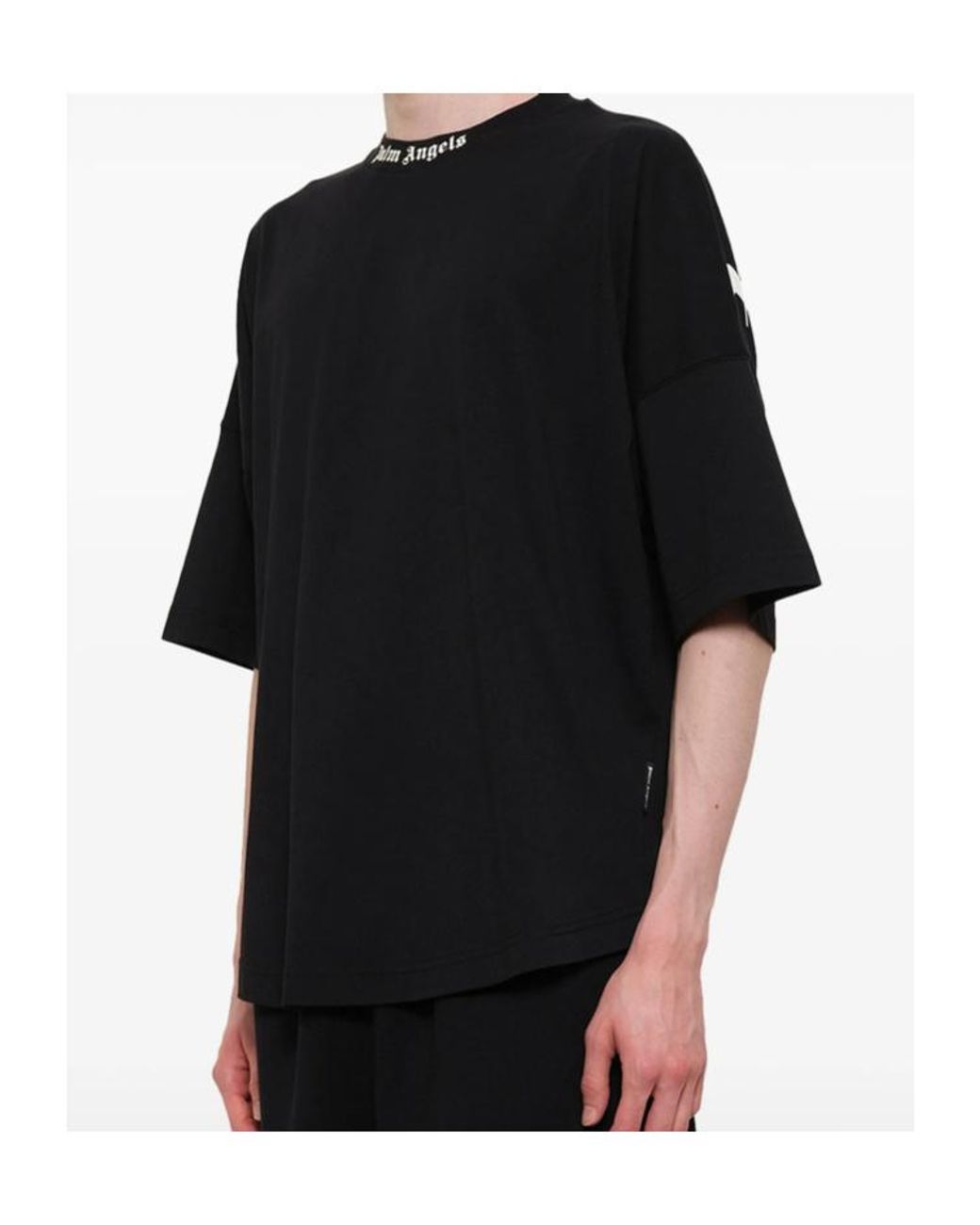 Palm Angels Black Oversized Logo T-Shirt for men