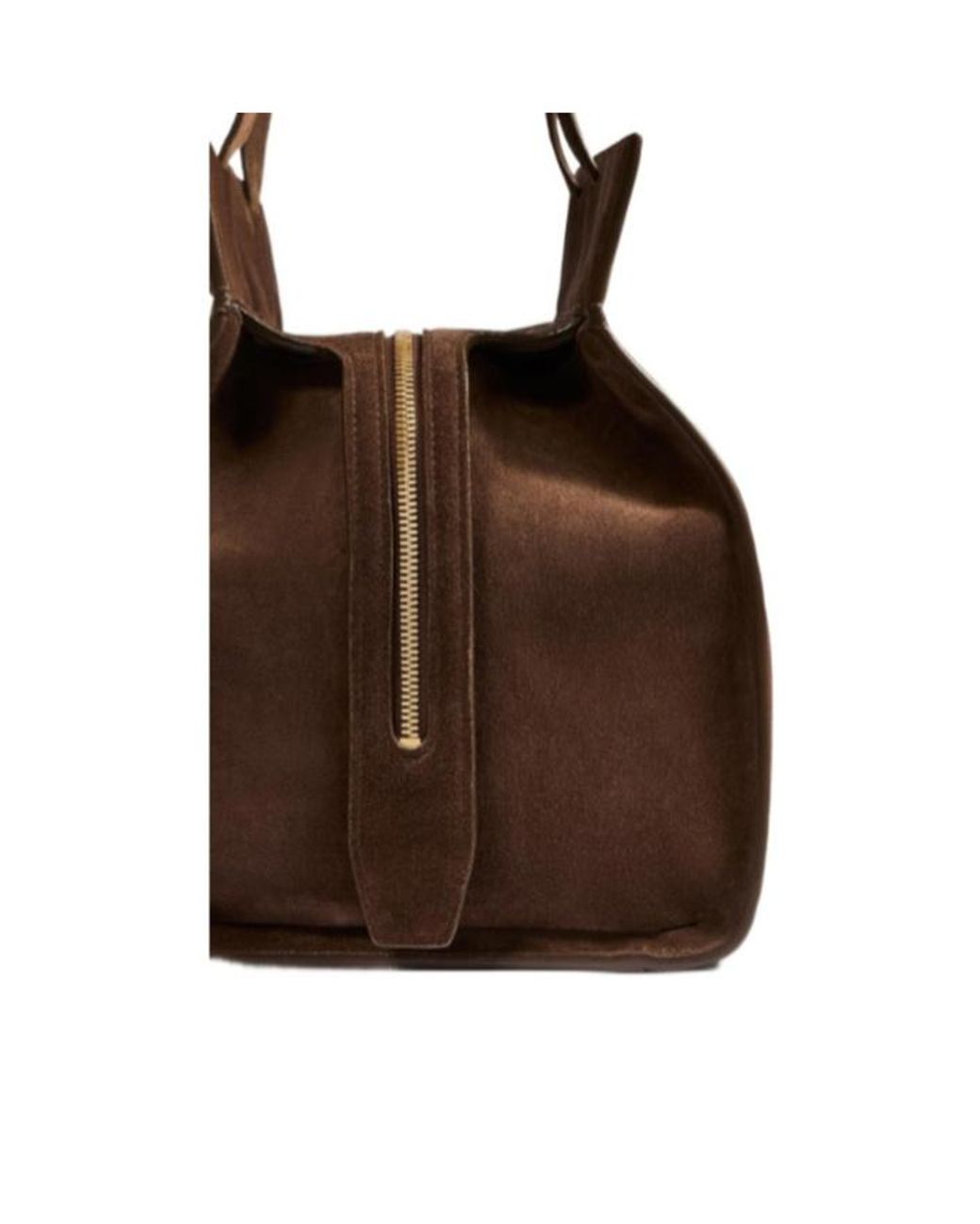 Khaite Brown Leather Top Handle Bag