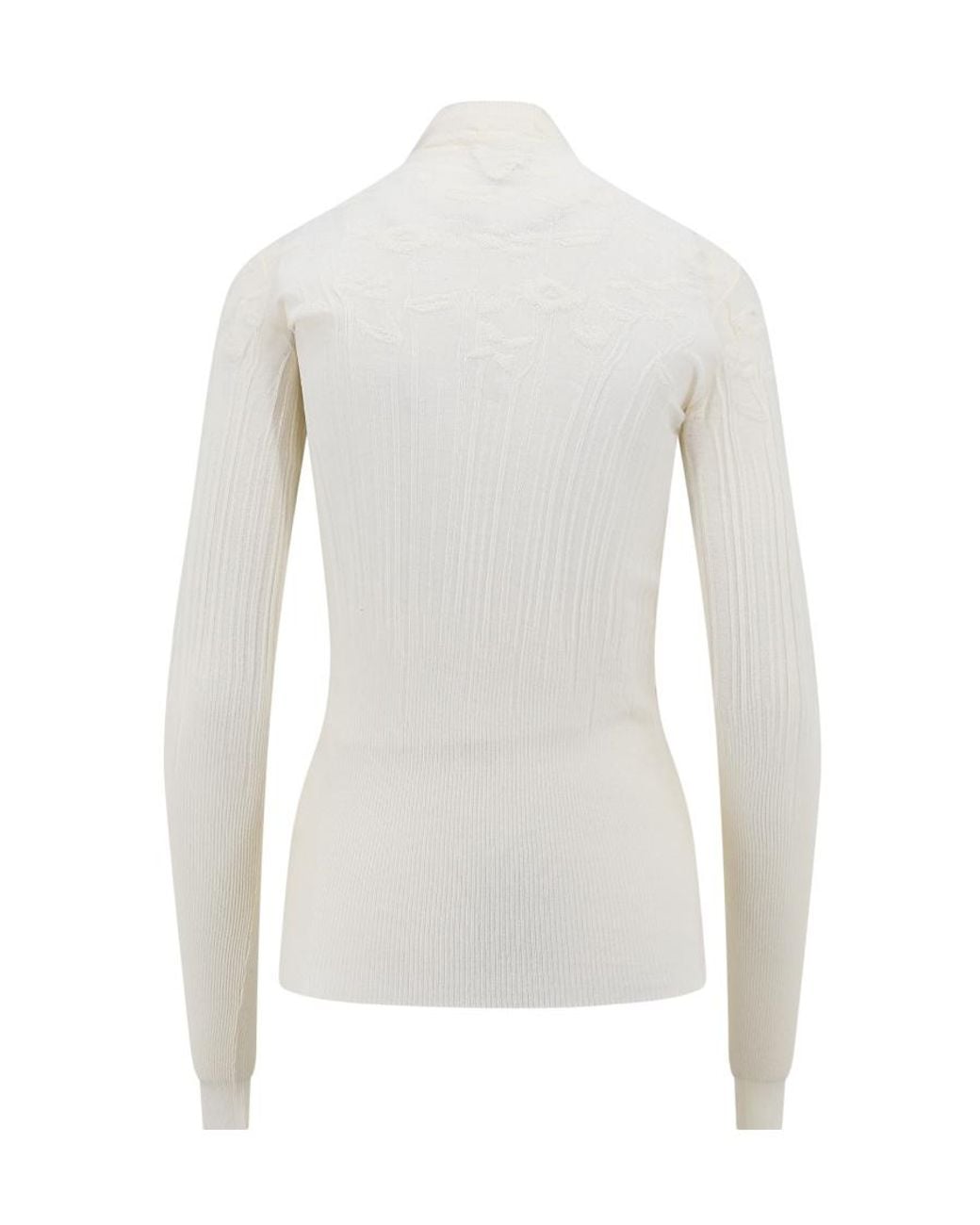 Bottega Veneta White Floral Embroidered Top