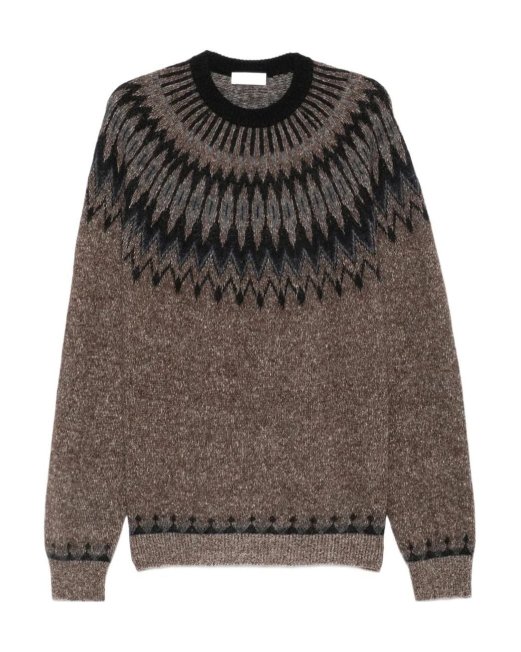Roberto Collina Gray Crew-Neck Sweater for men