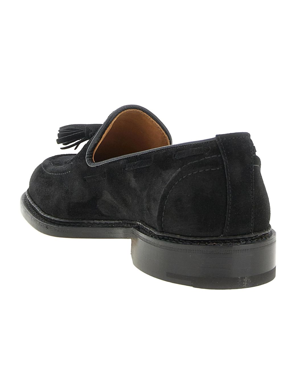 Tricker's Black Round-Toe Loafers for men