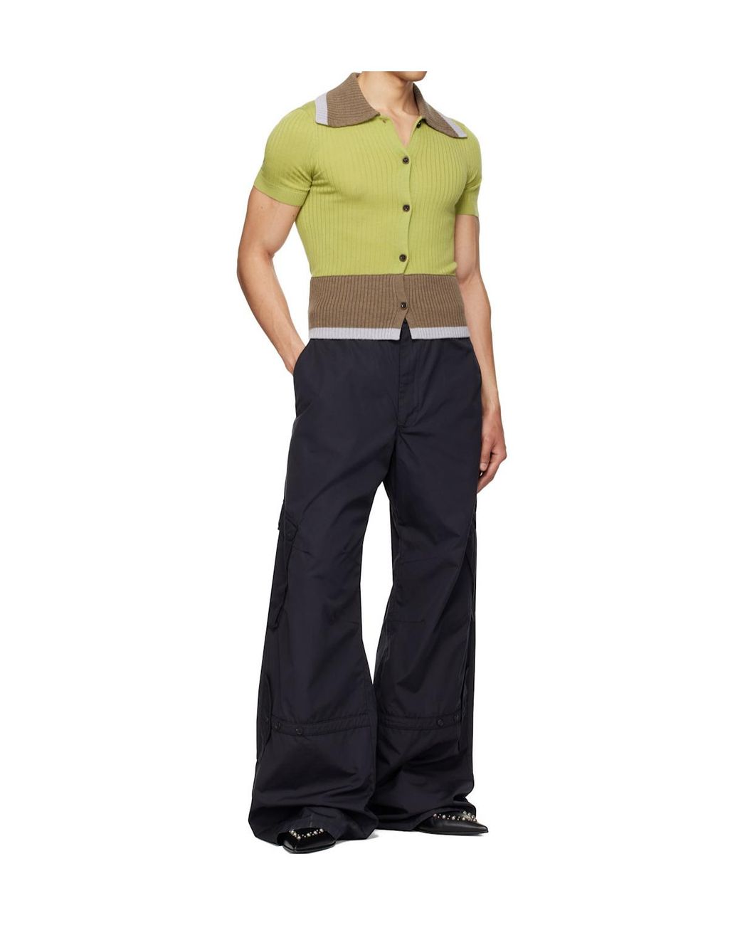Egonlab Blue Pocket Cargo Casual Pants for men