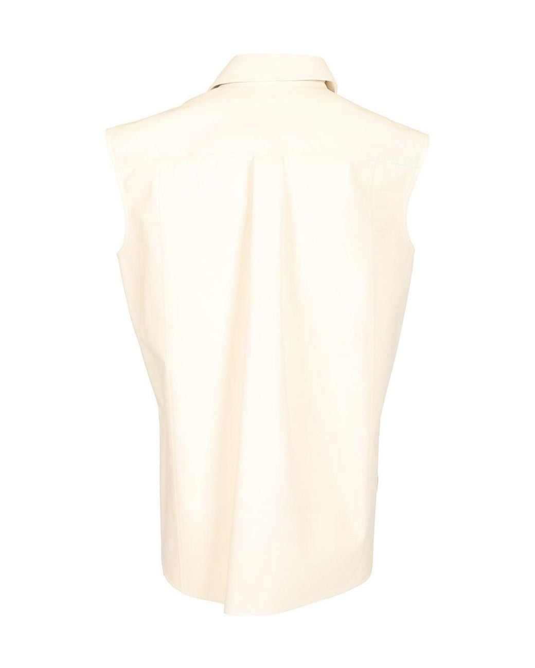 DURAZZI MILANO Natural Sleeveless Patterned Top