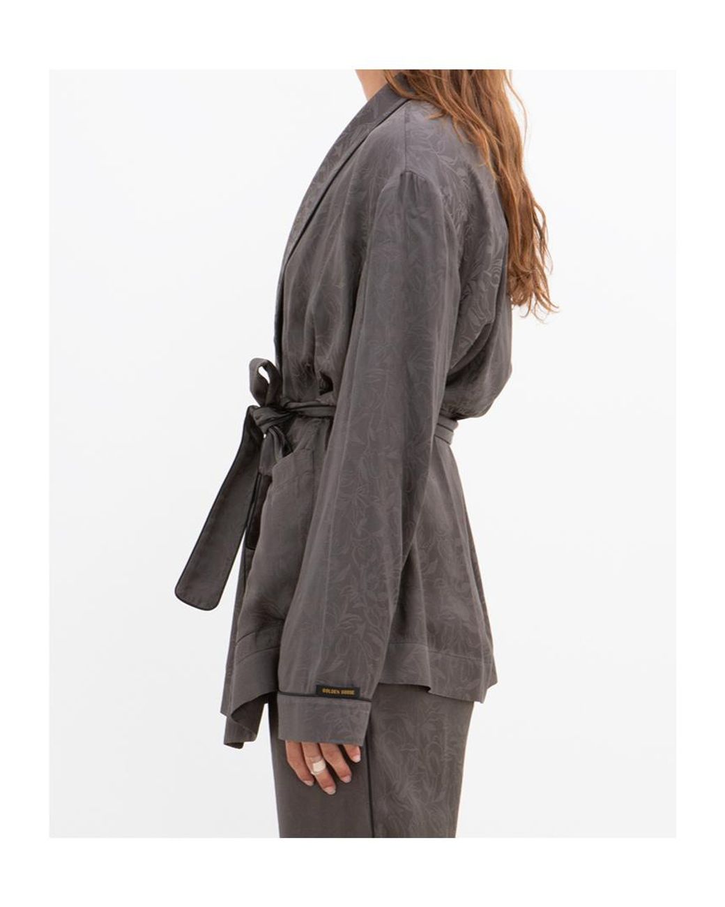 Golden Goose Deluxe Brand Gray Belted Shawl Pijama Jacket