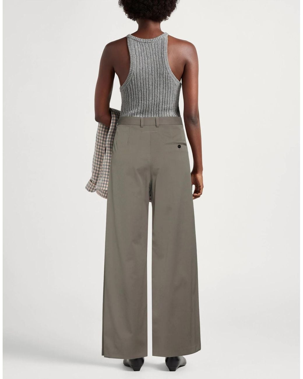 MM6 by Maison Margiela Gray Casual Trousers