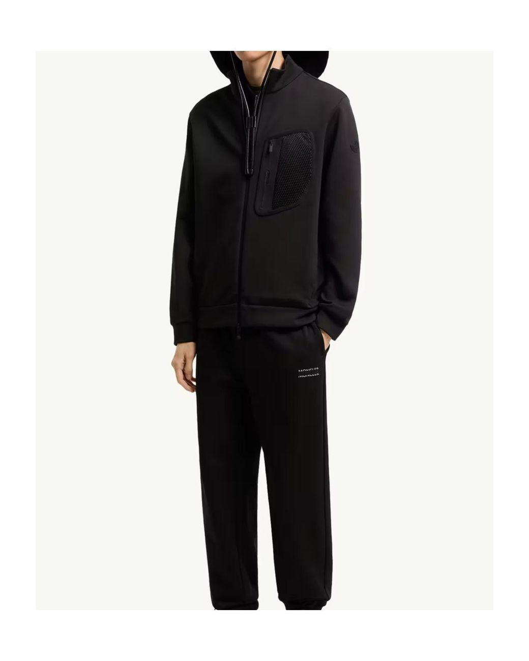Moncler Blue Logo Detailed Zip-Up Sweatshirt for men