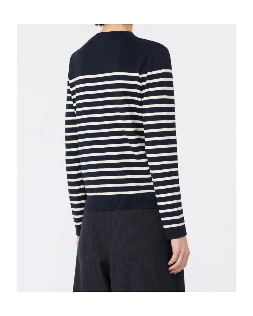 Weekend by Maxmara Blue Silk And Wool Yarn Sweater
