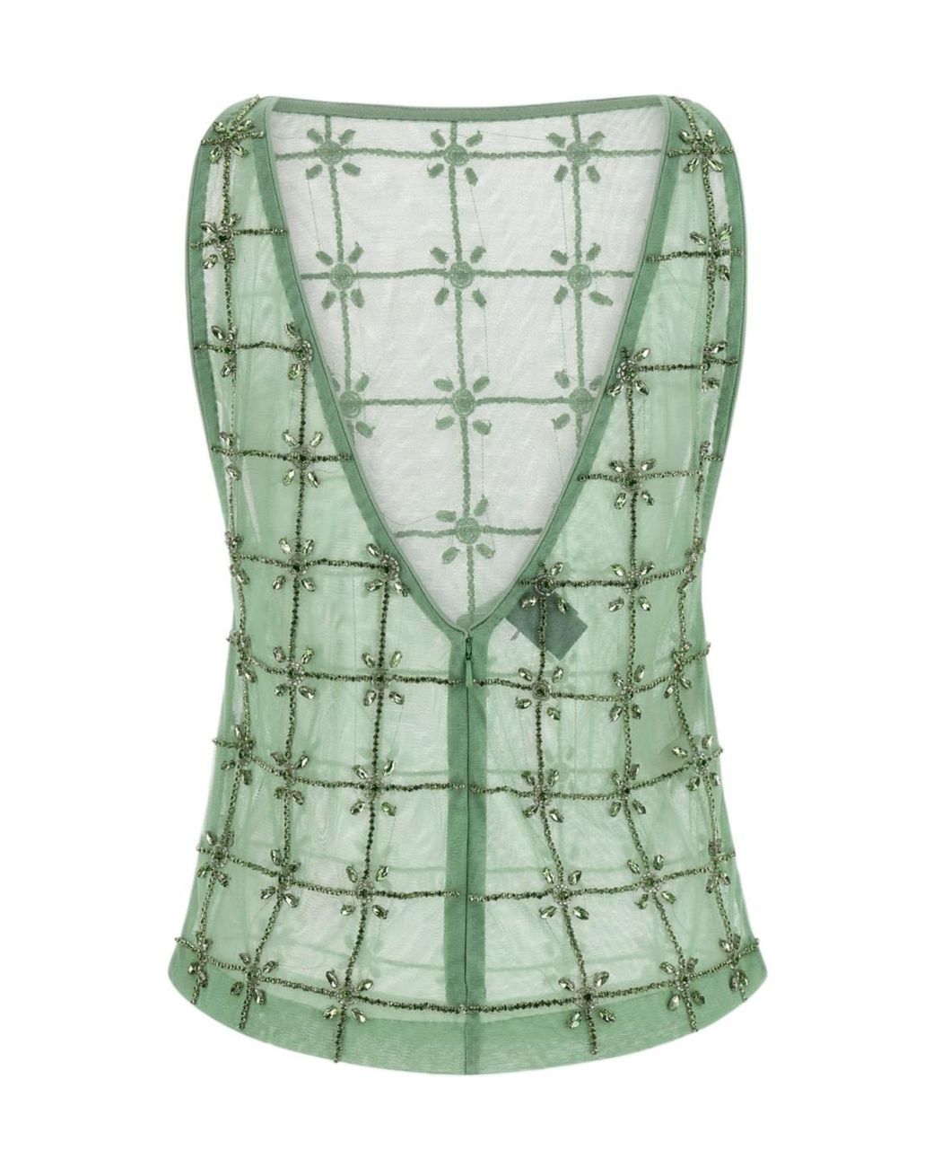 Pinko Green Sleeveless Tops