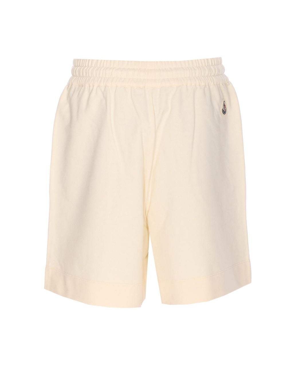 Moncler Natural Logo Patch Drawstring Shorts