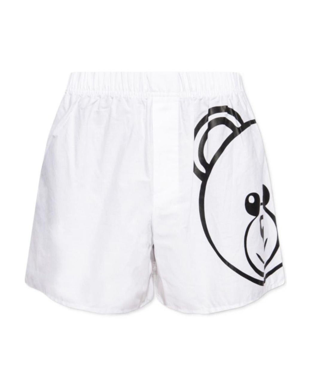 Moschino White Logo Detail Shorts for men