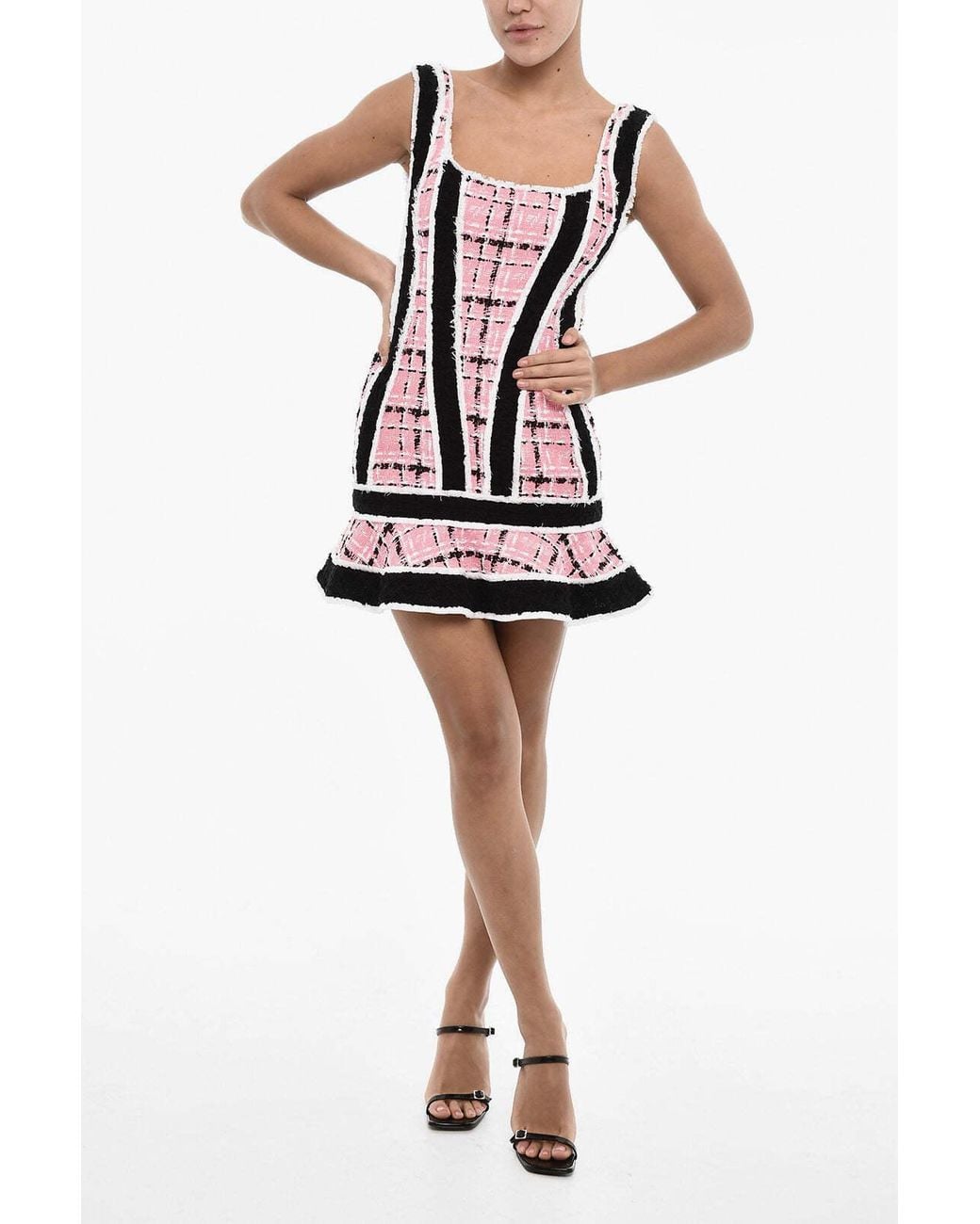DSquared² Multicolor Mini Dress With Flared Hem