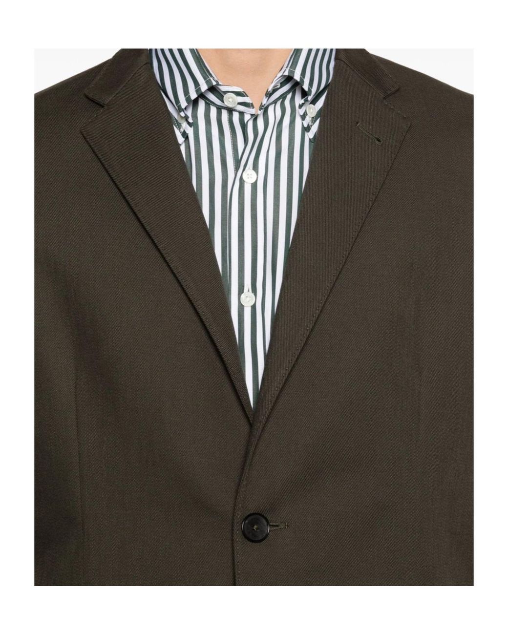Herno Green Patch-Pocket Blazer for men