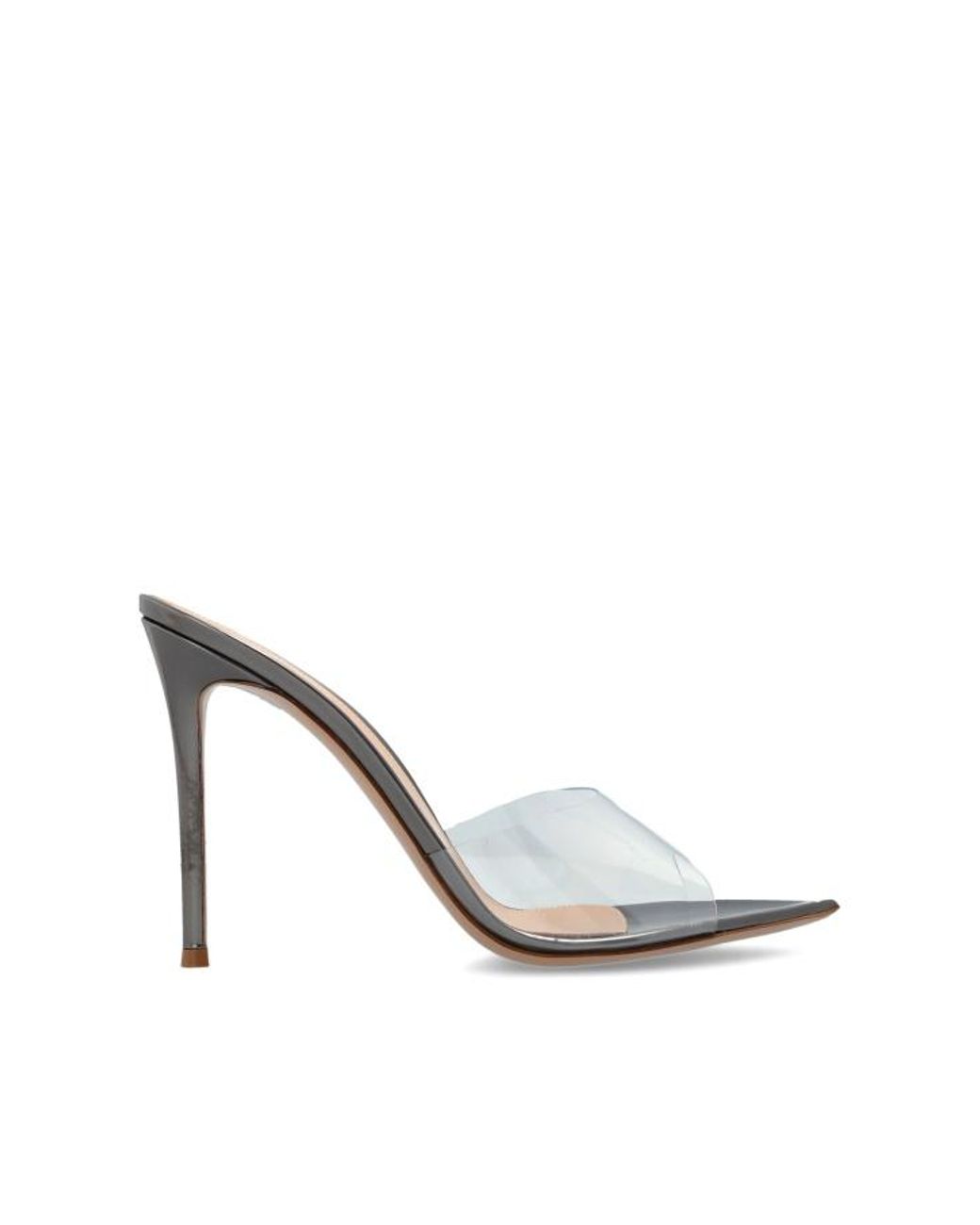 Gianvito Rossi White Heeled Mules 'Elle'