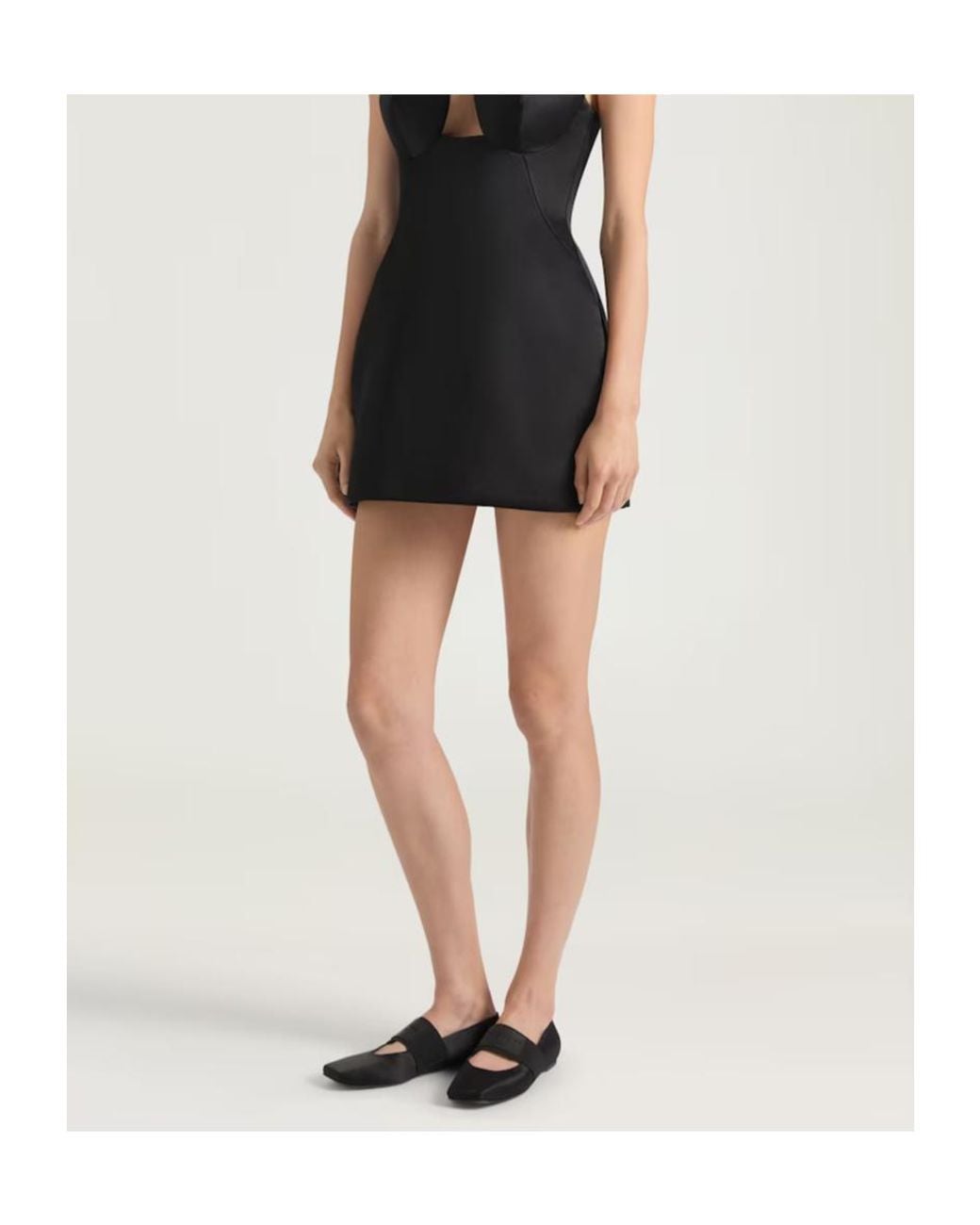 Givenchy Black Sliced Square Ballet Flats