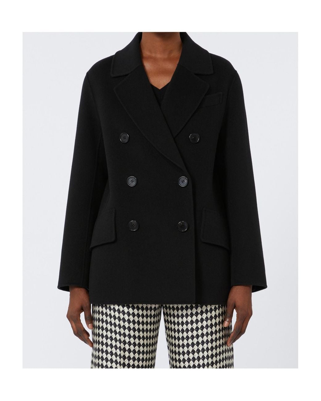 Max Mara Black 'S Lukas Double-Breasted Tailored Blazer