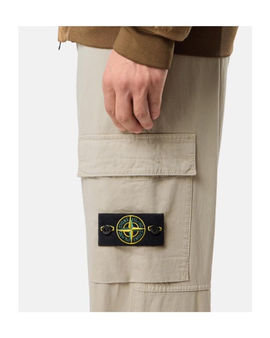 Stone Island Natural Regular-Tapered-Fit Jogger Trousers With Elastic Waist for men