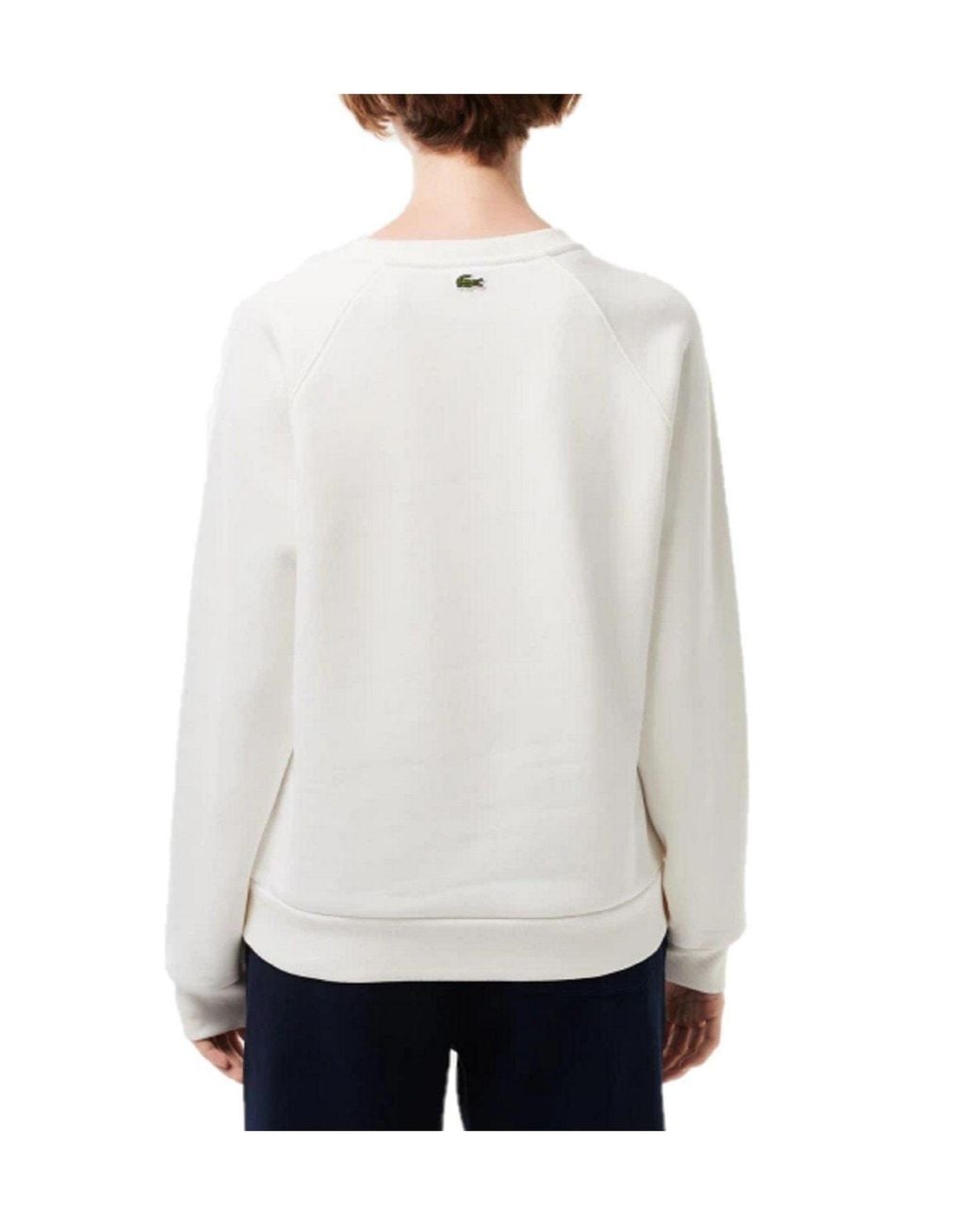 Lacoste White Crewneck Sweatshirt