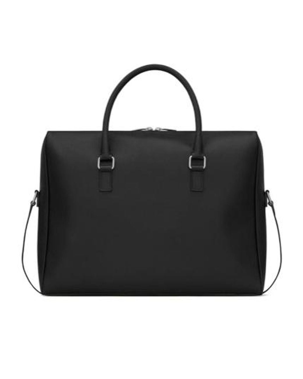 Saint Laurent Black Duffle Zip-Up Briefcase for men
