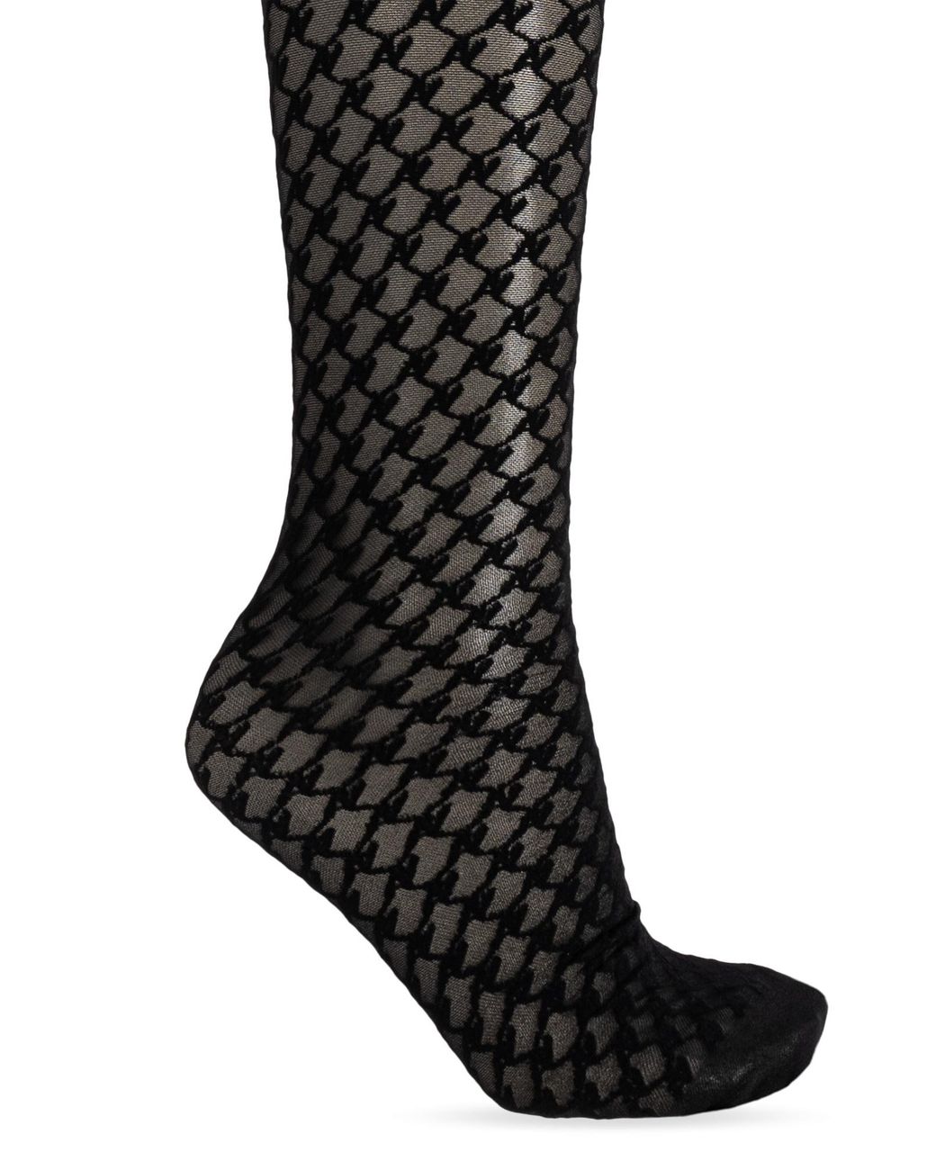 AVAVAV Black Logo Pattern Tights