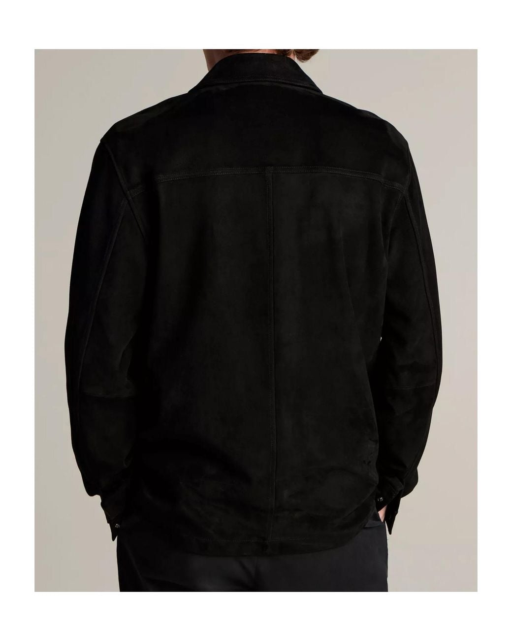 Vince Black Suede Shirt Jacket for men