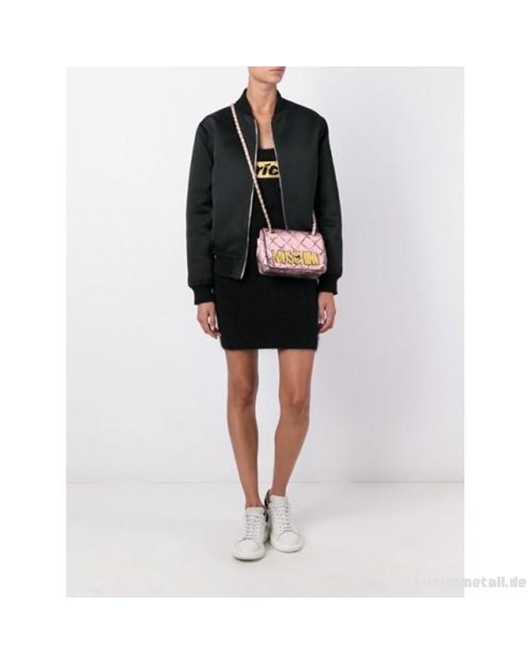 Moschino Pink Logo Shoulder Bag