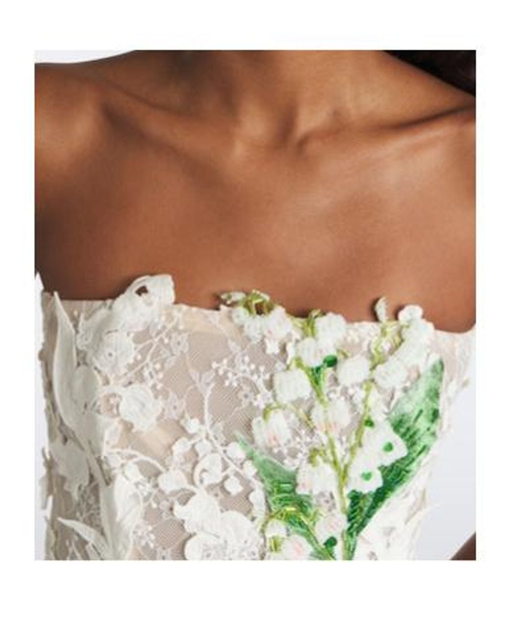 Leo White Embellished Lace Bustier Dress