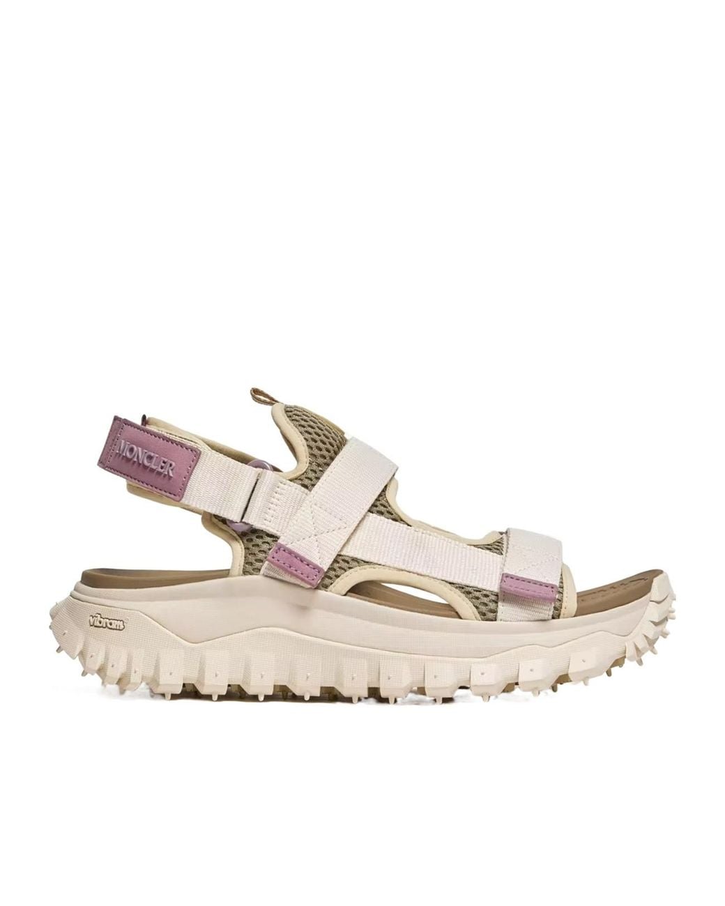 Moncler White Trailgrip Vela Logo Patch Sandals