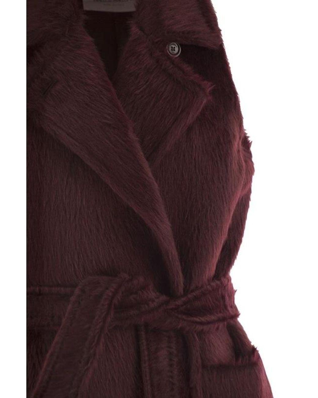 Max Mara Purple Abbozzi Belted Coat