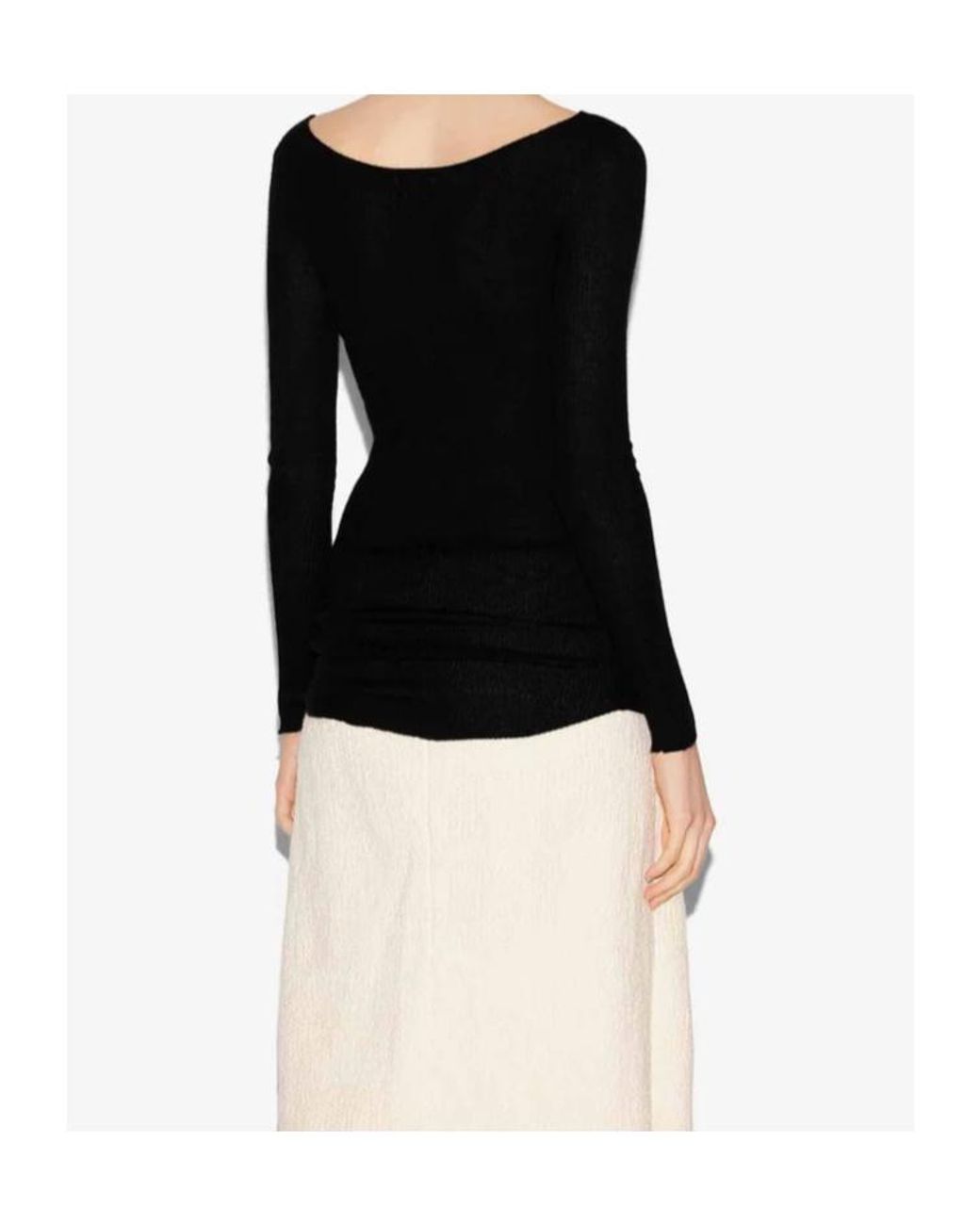Isabel Marant Black Izzie Boat Neck Jumper