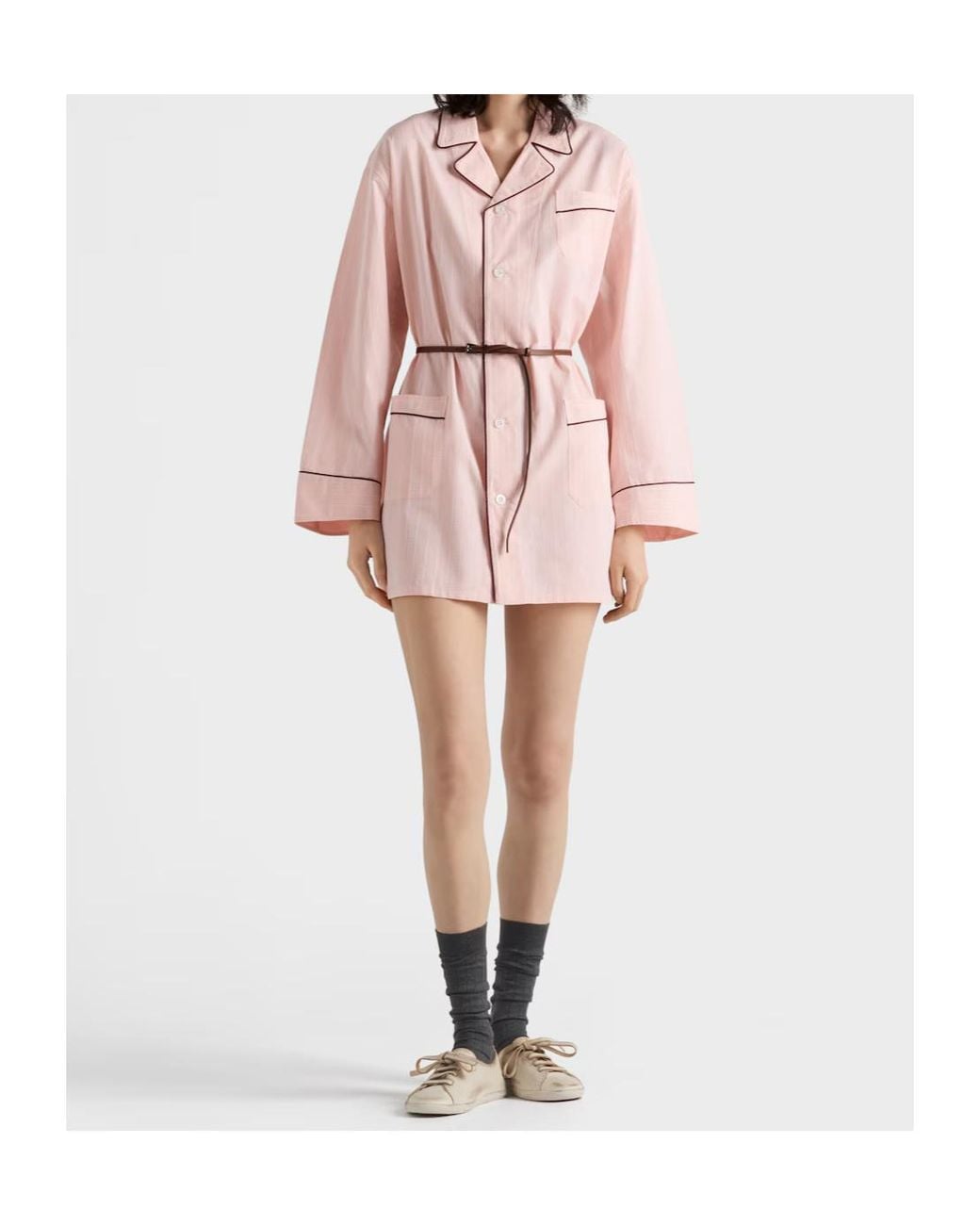 Prada Pink Cotton Shirt Dress