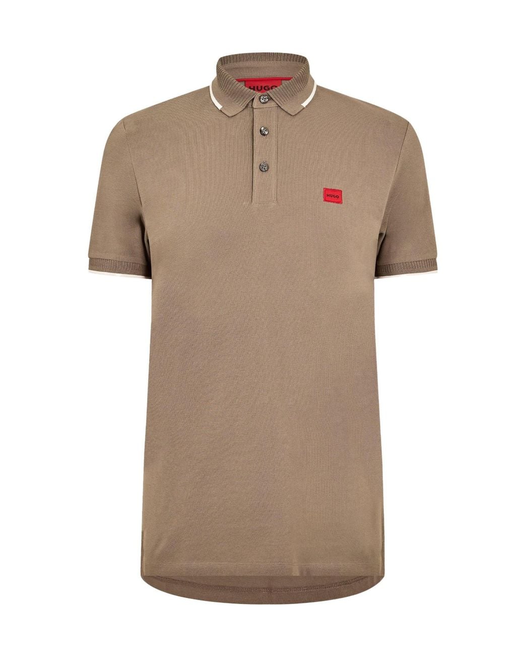 Boss Brown Logo Short-Sleeve Polo Shirt for men