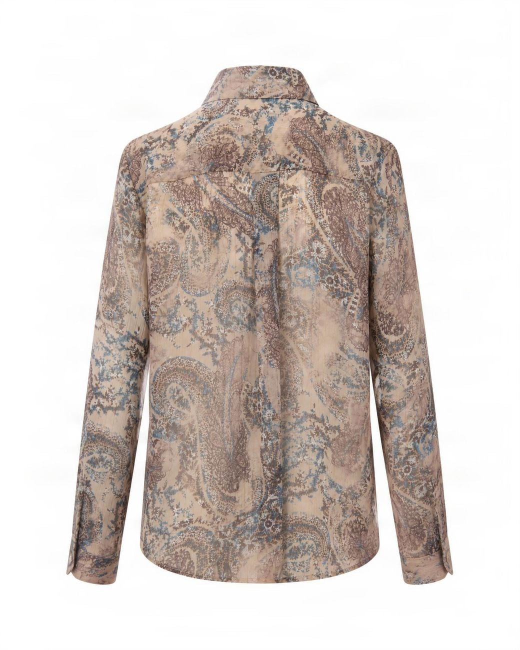 Liu Jo Brown Jacquard Curved Hem Shirt