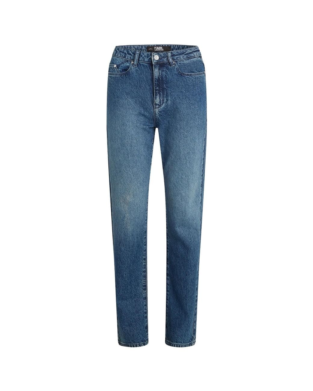 Karl Lagerfeld Blue Straight Leg Jeans