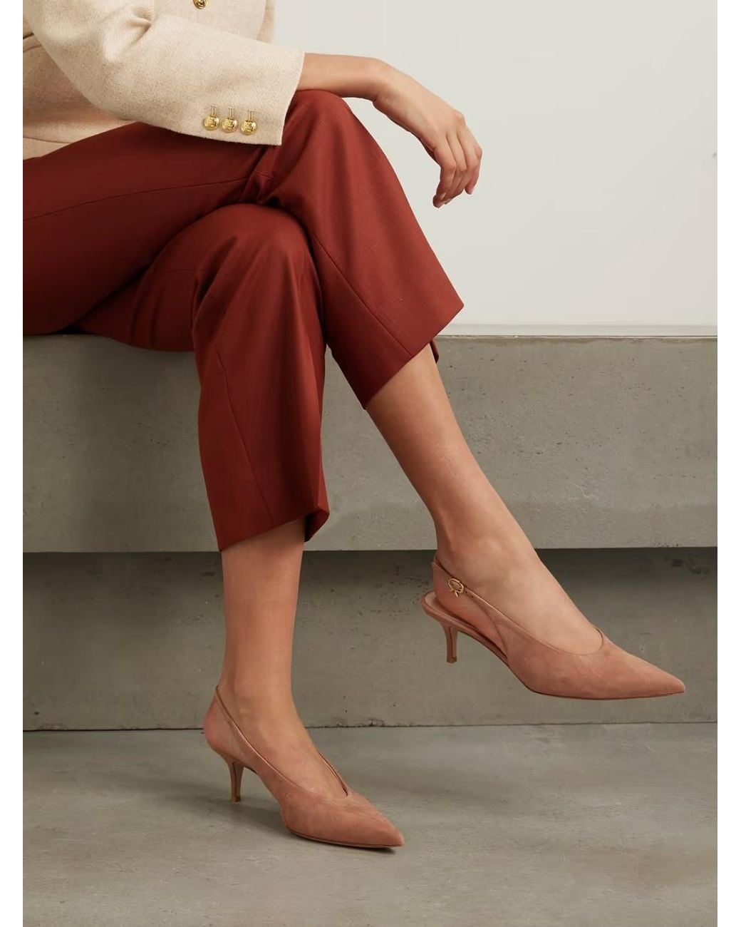 Gianvito Rossi Pink Pointed High Heel Sandals