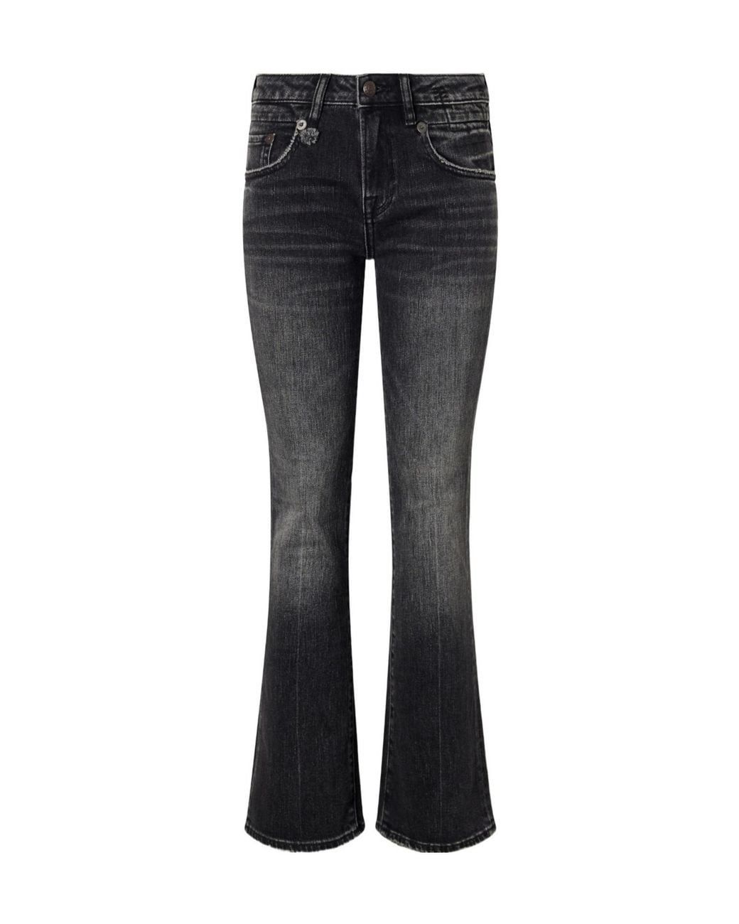 R13 Black High-Rise Flared Jeans