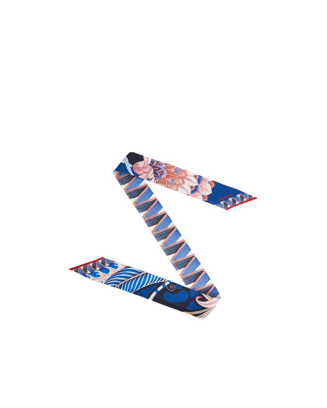 Ferragamo Blue Pattern Scarf