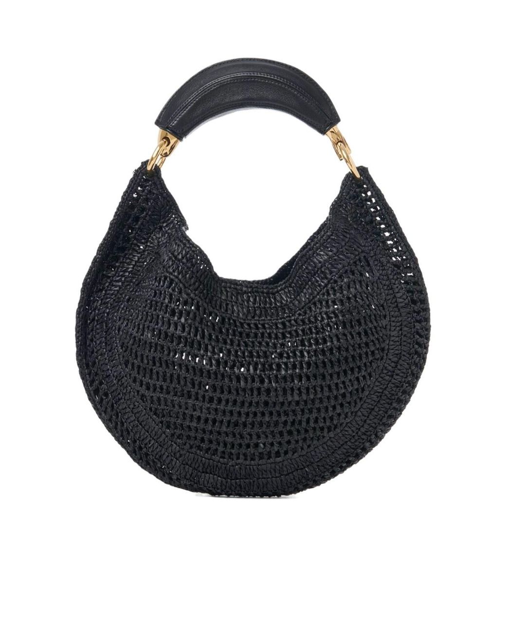 Chloé Blue Chloé Summer Banana Woven Top Handle Bag
