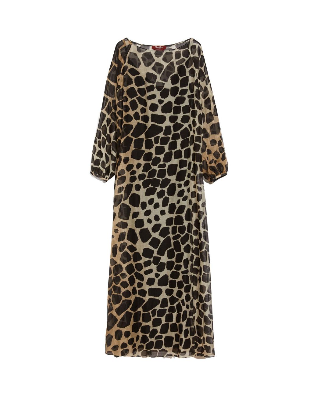 Max Mara Multicolor Studio All-Over Patterned Long-Sleeved Dress