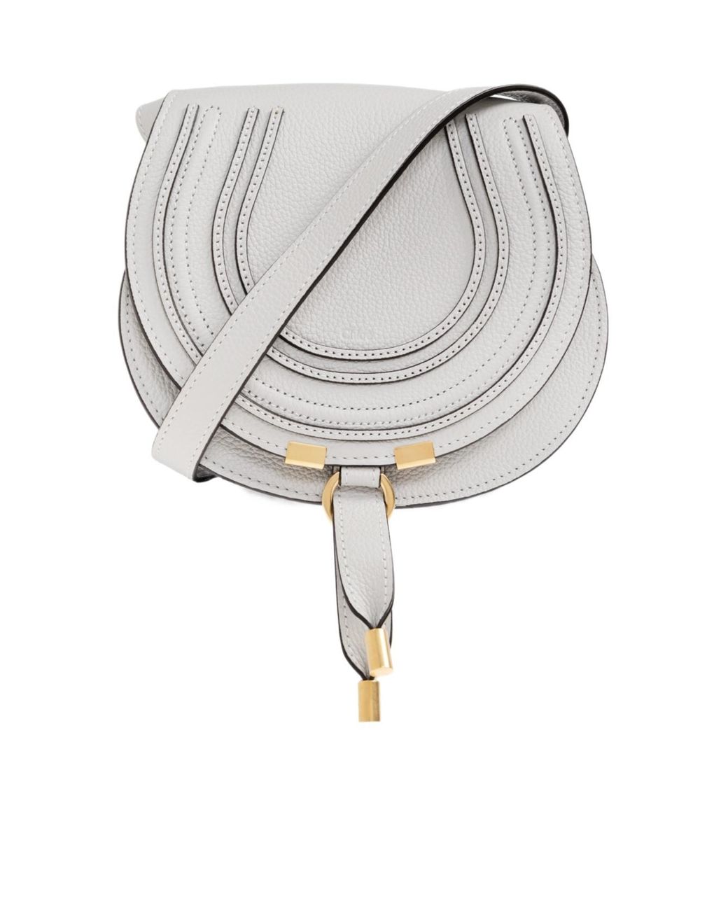 Chloé Gray Chloé Marcie Foldover Small Saddle Bag