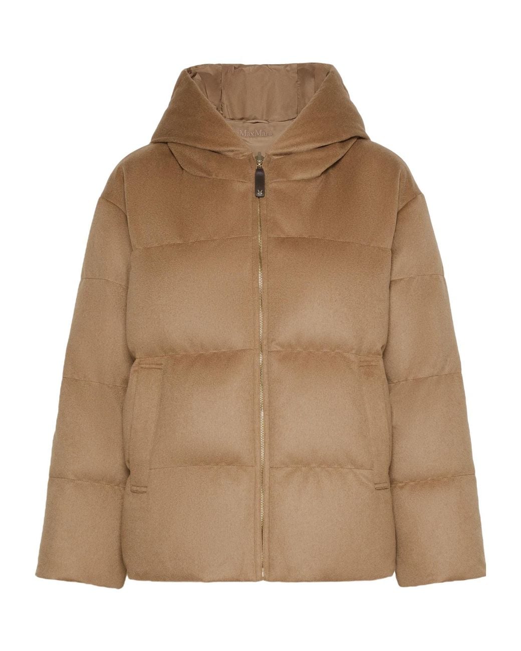 Max Mara Brown Reversible Camel Puffer Jacket